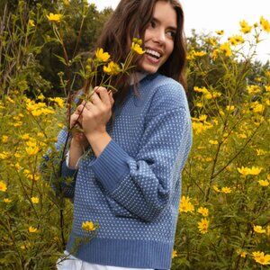 Luxe Cashmere Blend Mix Stitch Sweater